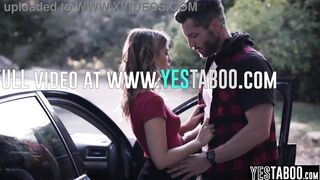 Stranded blonde MILF hitchhikes and fucks big dick stud outdoors - 9 image
