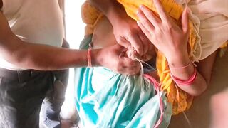 Fucked friend's wife alone at home and tore her mangalsutra.