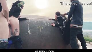 LYDIA & MONIKA Outdoor BJ & Anal Party - 8 image