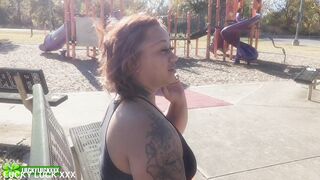 Lucky Gurl Nicole Santana - Playground Car Sex With A Big Booty Black Milf