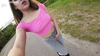 Serina Gomez lost in Holland Wetting Jeans Outdoors - 10 image