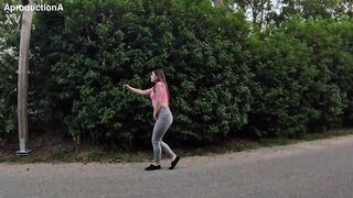 Serina Gomez lost in Holland Wetting Jeans Outdoors - 13 image