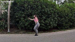 Serina Gomez lost in Holland Wetting Jeans Outdoors - 14 image