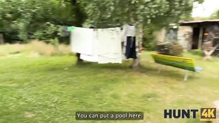 HUNT4K. Hunter loved the outdoor sex with a hot brunette chick - 2 image