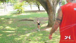 Outdoor sex with my horny neighbor with big tits - Danner Mendez and Naty Delgado - 1 image