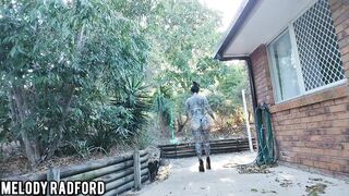 outdoor walking and bikini try on