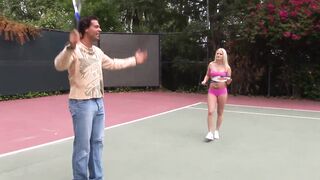 tennis sluts - 3some outdoor fucking