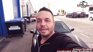 German blonde with small tits and Tattoos during an outdoor Sexdate