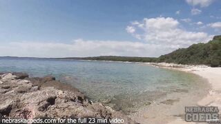 POV Vacation Blowjob and Beach Sex with Matty Mila Perez – Hot Sticky Creampie on a Nude Shore