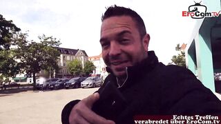 German chubby blonde milf met and directly fucked outdoor - 1 image