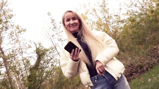 Hot German Outdoor Sex with Naughty Blonde Teen Babe - 1 image