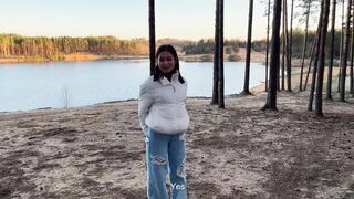 "Nice Outdoor Place For Photoshoot": With My Big Cock in her Mouth. Cumshot. POV - 1 image