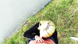 Risky German Outdoor Sex with Hot Blonde Milf - 1 image