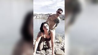 Daykissok & Matykiss at the outdoor lake