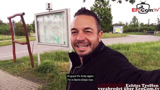 German Girl pick up for pov outdoor Sex during a real sex date