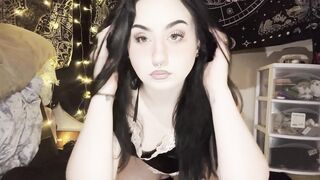 Do you like when i show off my goth petite fat ass for you in my panties and lingerie and spread and rub my pussy
