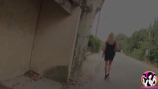 45 yo milf Alicia having a great outdoor fucking with 2 cocks - 6 image