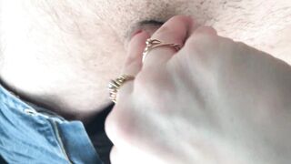 hand job outdoor on the road