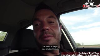 FAT Housewife with big natural tits at EroCom Date seduced in public and outdoor fuck pov