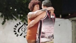 Married slut fucked in the outdoor pool for the neighbors to watch.