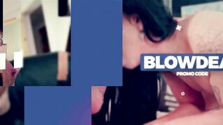 BLOWPASS - Horny Athena Heart Seduces Gardener for Sloppy Outdoor BJ