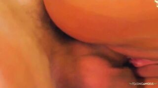 This astonishing brunette milfs asshole is getting hammered hard in a superb anal sex action