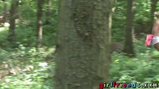 Girlfriends Outdoor lesbian pussy eating