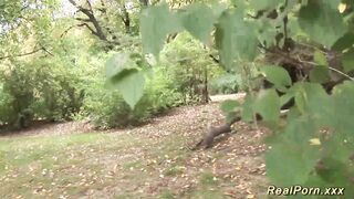 busty Milf picked up for outdoor sex - 3 image