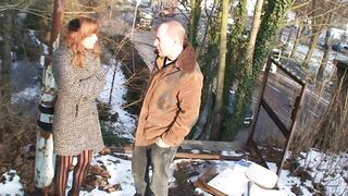 Redhead Woman get fucked Outdoor