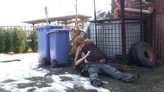 Redhead Woman get fucked Outdoor
