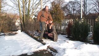 Redhead Woman get fucked Outdoor