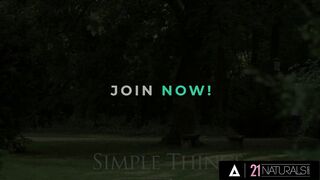 21 NATURALS - Bike Ride Afterglow - Nicole Loves Sensual Footjob Leads to Intense Outdoor Sex - 1 image