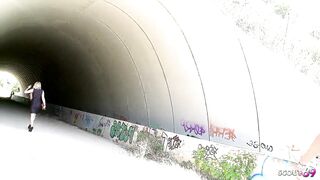 Big natural saggy Tits Cougar Step-Mom seduce to Hard Risky Outdoor Fuck by Fat Cock Boy - 2 image