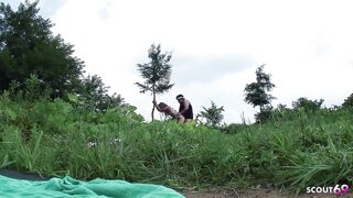 Fat and Funny Japanese Boy with tiny Dick get his first outdoor fuck by Teen Classmate on the way home - 12 image