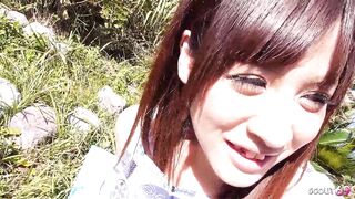 Petite Japanese Step-Sister seduce to Defloration Outdoor Fuck while holiday Trip in uncensored JAV Porn - 5 image