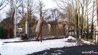 Real Ginger Street Whore Outdoor No Condom Sex with Stranger - 1 image
