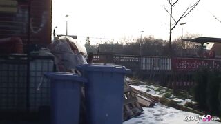 Real Ginger Street Whore Outdoor No Condom Sex with Stranger - 11 image