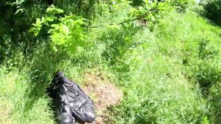 Outdoor Deepthroat, Rough Facefucking and Cum All Over My Downjacket - 1 image
