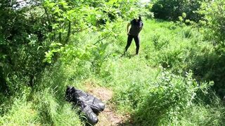 Outdoor Deepthroat, Rough Facefucking and Cum All Over My Downjacket - 2 image