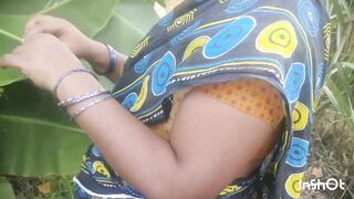 Indian housewife aunty outdoor sex