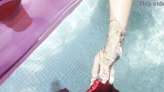 Pool Thong Tease, Inflatable Pool Play and Messy Outdoor Finale - 7 image