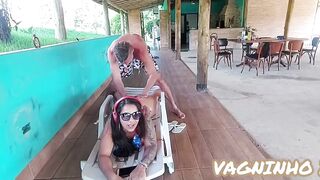 Oil massage anal surprise and anal creampie outdoor Vagninho and Bruna Lopes - 1 image
