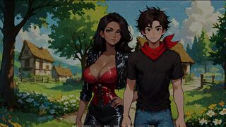 Farmer Kink [ TABOO Hentai Game ] Ep.20 LESBIAN COUPLE using his COCK outdoor !