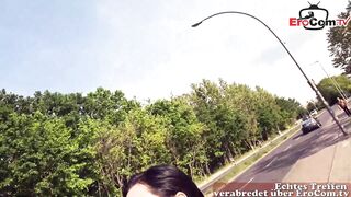 Slim 18yo german Teen pick up at the street for outdoor sex