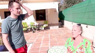 OldNanny - Horny Stud Fucks Mature Granny By The Pool - 3 image