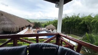 Ebony MILF stepmom has outdoor interracial sex with her big-dicked stepson, and he fills her big pussy with cum! - 1 image
