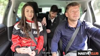 NastyClub - Outdoor Reality Pickup: Hot Brunette Vixi Rafi Cheating on Cuckold Boyfriend with a Rich Guy