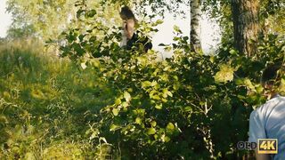 OLD4K. Summer weather motivates girl to have outdoor sex with old man - 1 image