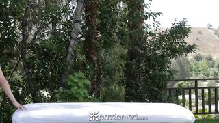 PASSION-HD Outdoor massage fuck with brunette Kristen