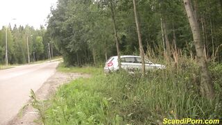 scandi mature rough anal outdoor fucked
